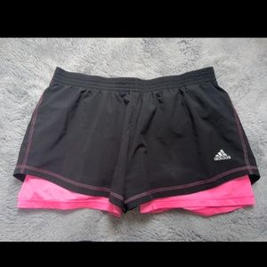 black adidas shorts